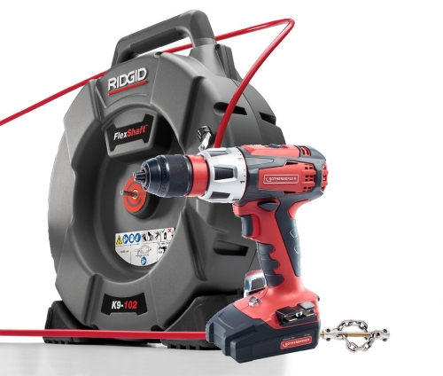 RIDGID FlexShaft K9-102 + Aku Vrtačka