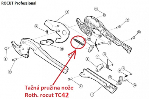 Tažná pružina nože Rocut TC 42